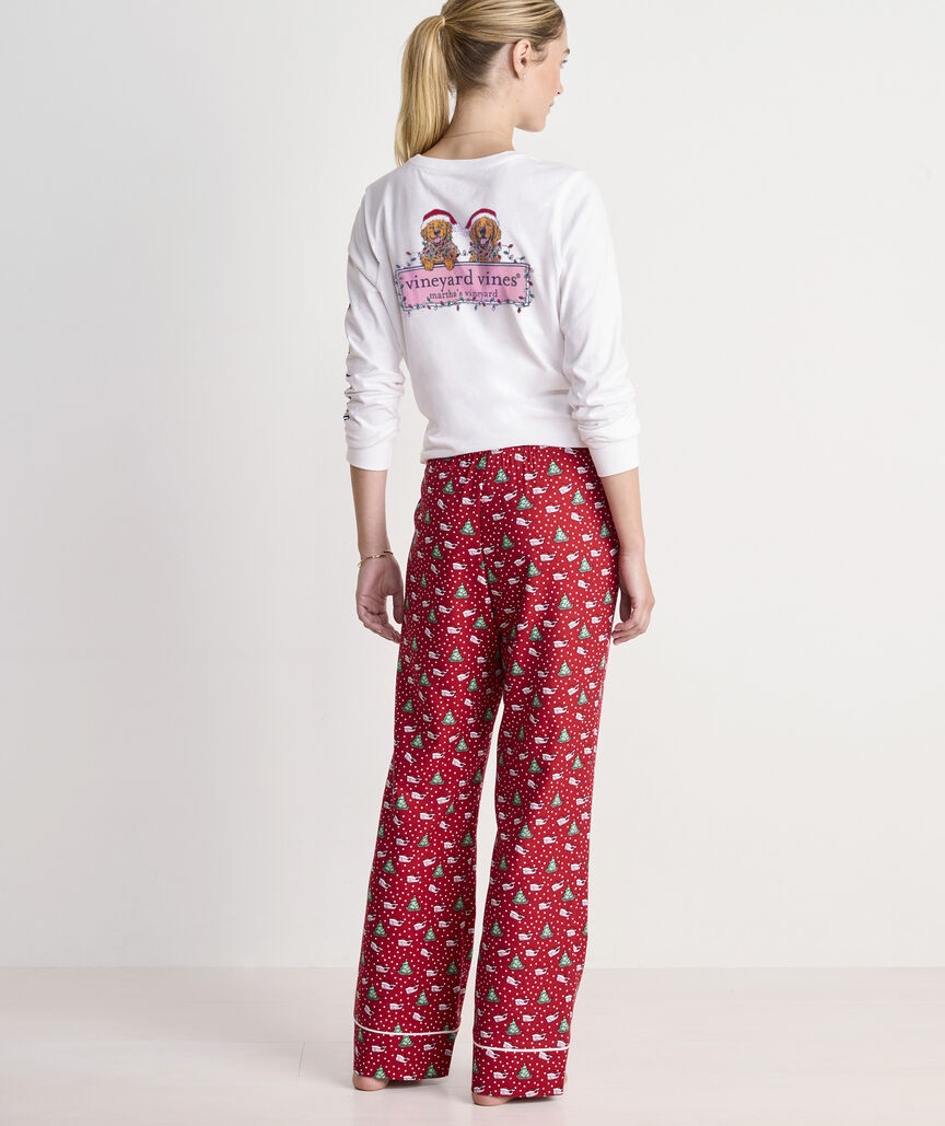 Girls' Holiday Pups Long-Sleeve Pocket Tee